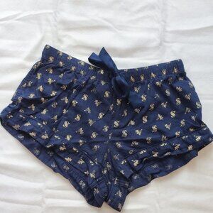 Victoria's Secret short pyjama pants navy blue with gold VS logos women's size S